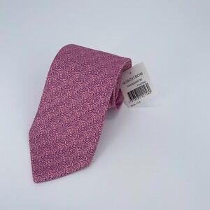 Eton Tie Mens One Size Pink Purple Paisley Silk Classic Necktie England Made NWT
